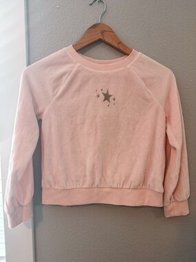 Cat & Jack Light Pink Pullover Sweatshirt with Star Accent NWT